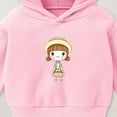 thumbnail image 7 of UAYOTSE Boys and Girls Hooded Sweatshirts Plus Fleece Childrens Clothing Cartoon Prints Long Sleeved Tops for Small and Medium Sized Children(2-3 Years,P107-Pink), 7 of 7