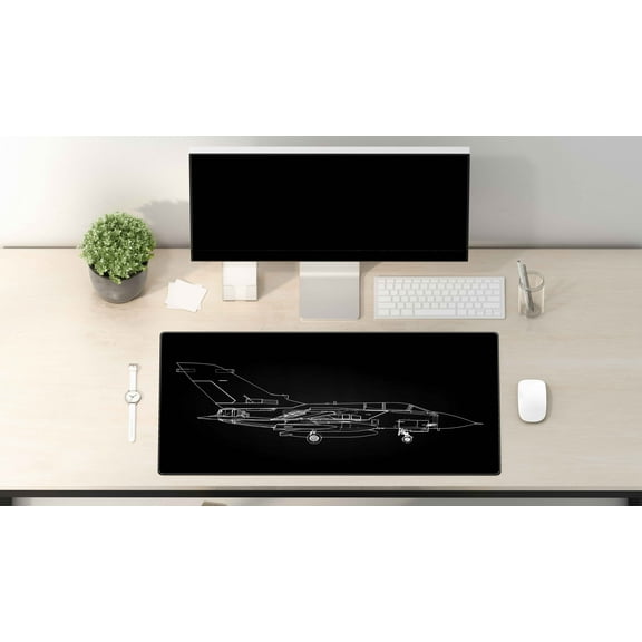 Desk Pad- Jet - Gaming Mouse Pad - Portable Large Desk Pad - Non Slip Water Resistant Rubber Base-Gaming Mouse Pad Keyboard Pad