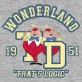 thumbnail image 2 of Men's Alice in Wonderland Retro Tweedledee and Tweedledum That's Logic Pull Over Hoodie Athletic Heather Medium, 2 of 4