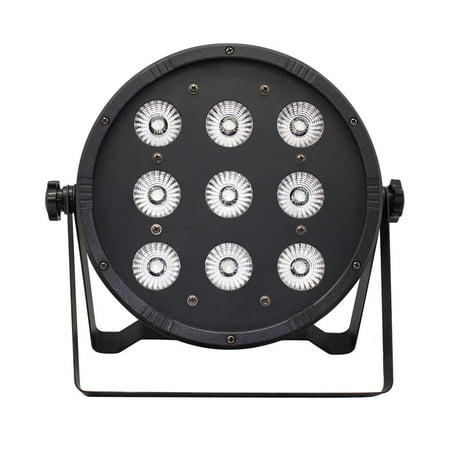 120W 9LED 8Channel RGBW 4 Colors in 1 Flat Slim Wash PAR Light Stage Effect Lamp Support DMX-512 Sound Activated Strobe Dimmable for Xmas Party Disco DJ Bar