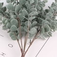 thumbnail image 3 of 2 tallos de eucalipto artificiales, hojas de eucalipto artificiales, suministros para arreglos florales., 3 of 7