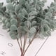 thumbnail image 3 of 2 tallos de eucalipto artificiales, hojas de eucalipto artificiales, suministros para arreglos florales., 3 of 7