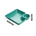 thumbnail image 3 of Plastic Food Tray with Sauce Compartment | Durable Dumpling Plate, Fries & Snack Server | Integrated Ketchup Holder for Dips | Easy Clean, Stackable | 1 Piece, 7.2x7.2 in, 3 of 6