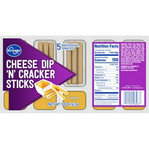KR Cheese Dip 'N' Crackers Sticks Multipack 5 ct / 1 oz Packaging May Vary