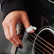 HOOWIFFY 10Pcs Guitar Thumb Finger Picks Versatile Pe Material for Acoustic Electric Bass and Folk Guitars