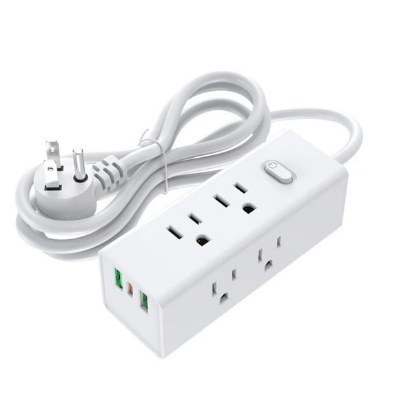 BEISHINK Surge Protector Travel Edition, 3 USB/10A, 1 Piece White