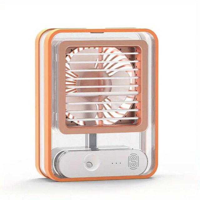 1 Unidad De Aire Acondicionado Portátil, Mini Enfriador De Aire Para El Hogar, Humidificador De Ventilador De Refrigeración De Aire, Ventilador De Refrigeración De Verano, Carga De Cable USB