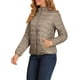 thumbnail image 4 of Chaqueta acolchada para mujer Inspire Chic con cuello alto, ligera, con capucha y cierre, talla L, color caqui, 4 of 6