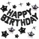 thumbnail image 1 of Happy Birthday Banner Kit - 16 Inch Mylar Foil Letters (13pcs) & 12pcs Star Balloons - Black and Silvery Birthday Party Decorations for Kids and Adults, 1 of 8