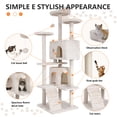 thumbnail image 6 of YRLLENSDAN 70in Cat Tree Tower for Indoor Cats,Multi-Level Cat Furniture Activity Center with Cat Scratching Posts Stand House Cat Condo with Funny Toys for Kittens Pet Play House, Beige, 6 of 7