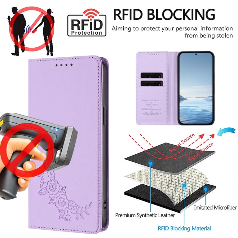 Case for Google Pixel 9A, Shockproof PU Leather Flip Wallet Case