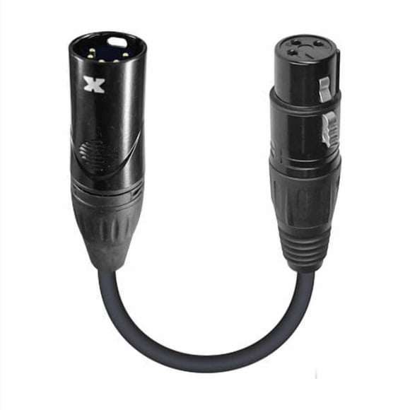 ProX XC-DMX5M3F 6"" DMX Male 5-Pin to DMX Female 3-Pin Coupler Patch Cable