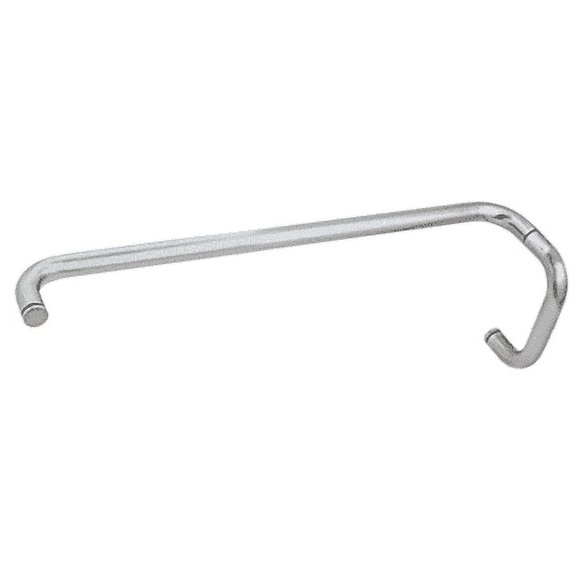 CRL BMNW6X24BSC Brushed Satin Chrome 6" Pull Handle and 24" Towel Bar BM Series Combination Without Metal Washers