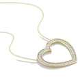 thumbnail image 3 of Everly Women's 5/8ct TW Diamond 10k Yellow Gold Open Heart Pendant with Chain, 3 of 8