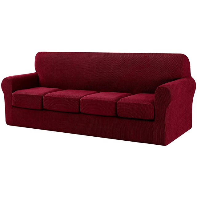 CHUN YI Housse de Canapé avec Housse de Coussin Séparée Extensible à Carreaux