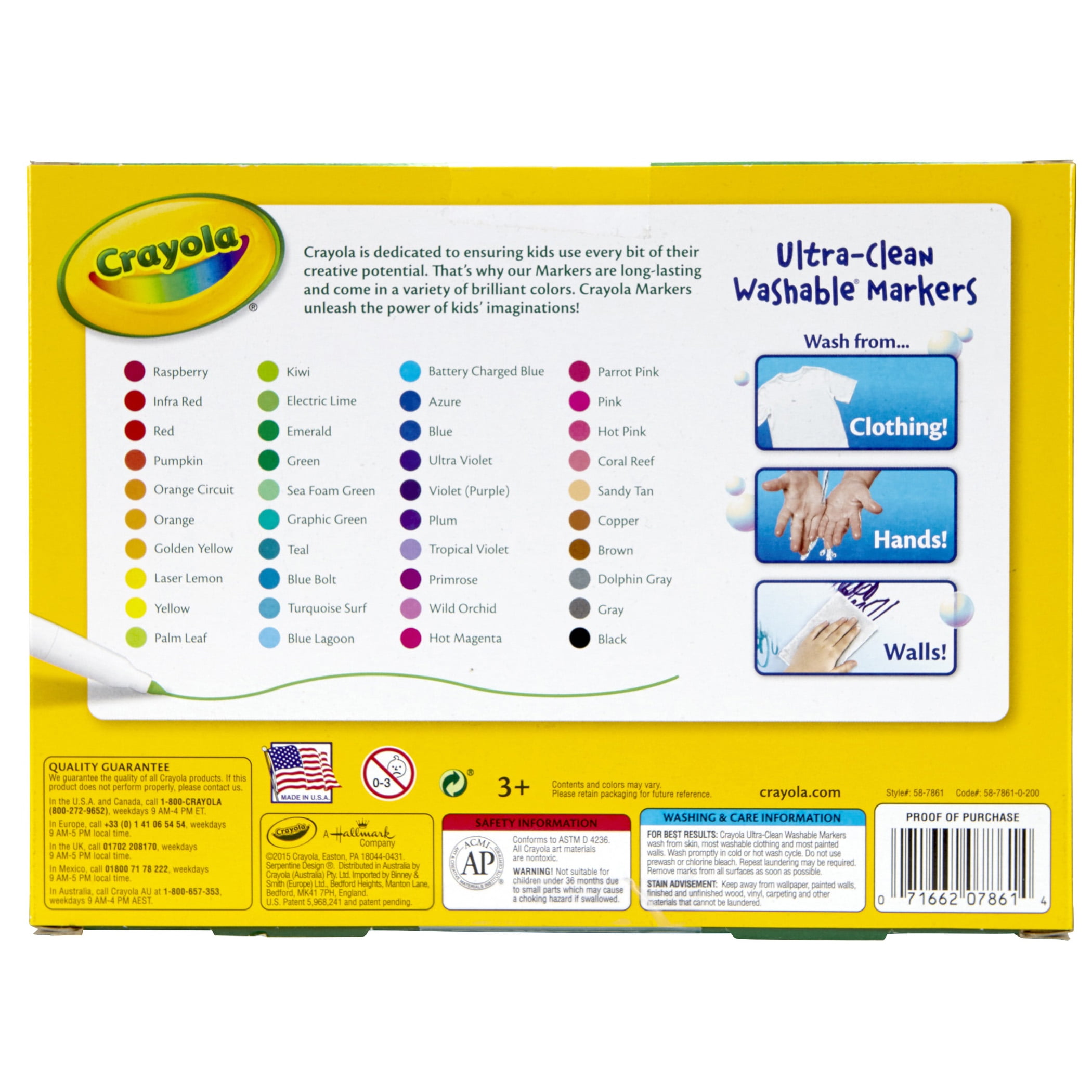 Crayola Ultra Clean Fine Line Washable Markers (40 Count), Colored Markers  for Kids, Art Markers, Kids Craft Supplies, 3+