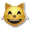 thumbnail image 3 of Magnet Me Up Cat Smiling Emoji Magnet Decal - Heavy Duty Magnet for Car Truck SUV, 3 of 9