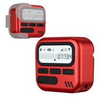 ELEHOLD Case For AirPods 4th Gen, Cute BB Machine Design Shockproof Protective Cover Wireless Charging Scratch Resistant Keychain Clip for Secure Carrying,Red