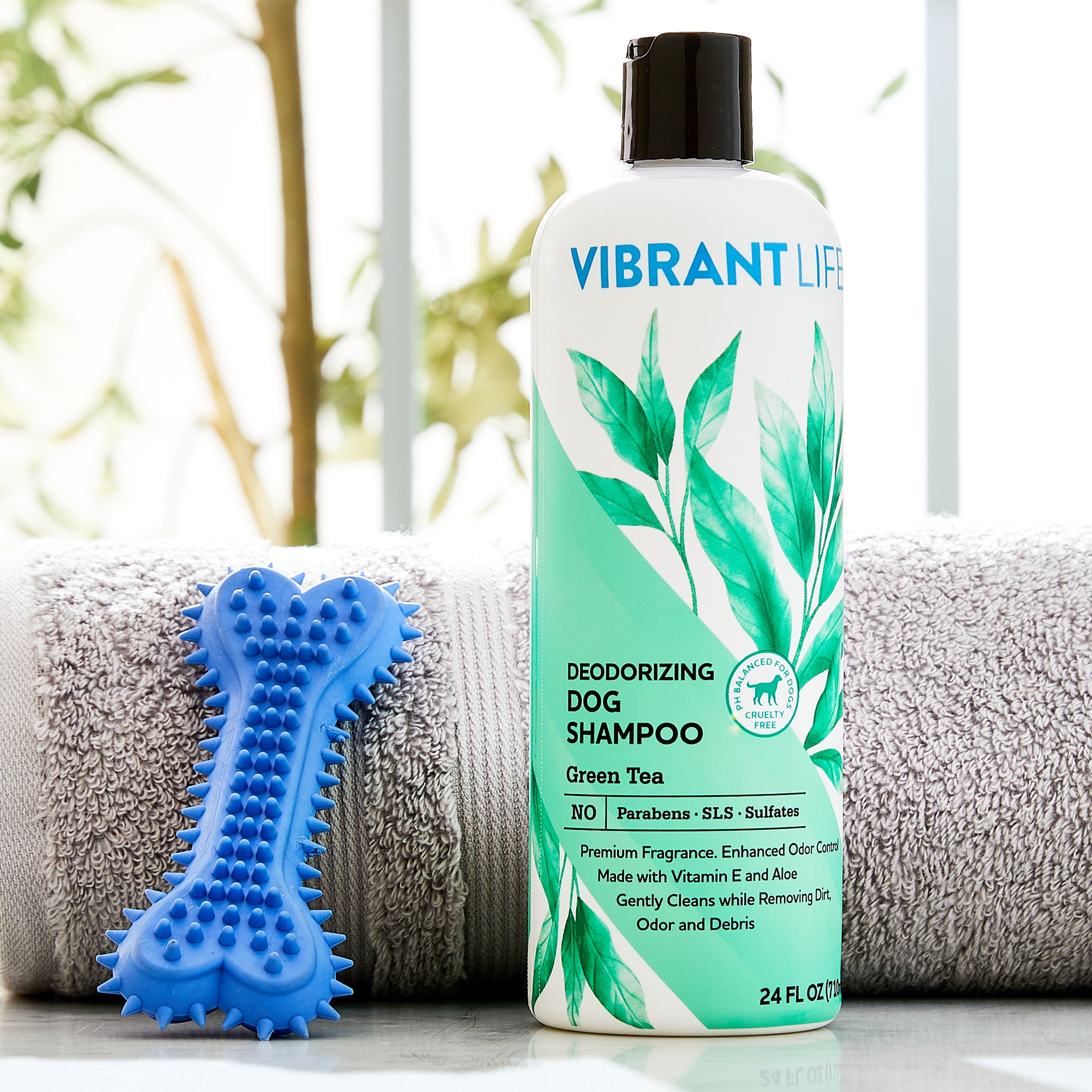 (2 pack) Vibrant Life Deodorizing Dog Shampoo with Green Tea, 24 fl oz