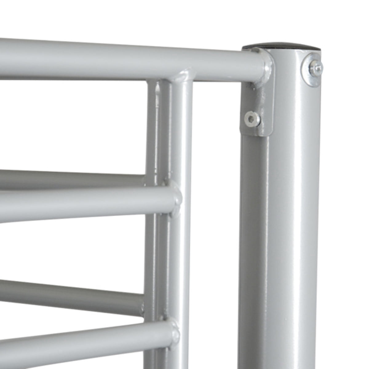Alvantor Twin over Twin Metal Bunk Bed with Reversible Ladder and 13.19-Inch Guardrails, Gray