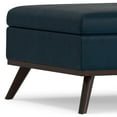 thumbnail image 6 of Owen 36 inch Wide Mid-Century Modern Square Coffee Table Storage Ottoman in Natural Polyester Fabric, 6 of 12