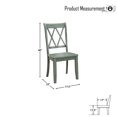 thumbnail image 3 of OakvillePark Hollman Dining Side Chair (Set of 2), Teal, 3 of 4