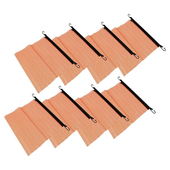 (8 Pack) Safety Flag w/ Rubber Bungee and Jersey Mesh Construction - Orange - 18" x 18"