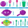 thumbnail image 4 of YOPTOP 26pcs Youngsters‘ Play Kitchen Set with Colorful Plates  Knives & Spoons - Durable PC Material,none, 4 of 6