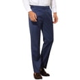 thumbnail image 5 of Pantalones de rayas INSPIRE CHIC para hombre, corte slim, pantalones formales de frente plano 30 Azul, 5 of 5