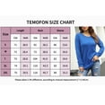 thumbnail image 2 of TEMOFON Women's Tops Long Sleeve Crew Neck Tunic Top Casual Loose Fit Soft Tee T-Shirts Blue Business Blouse, 2 of 6