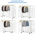 thumbnail image 2 of SimpleHouseware Clear 72" Garment Rack Cover under Dustproof and Waterproof, PEVA, 2 of 5