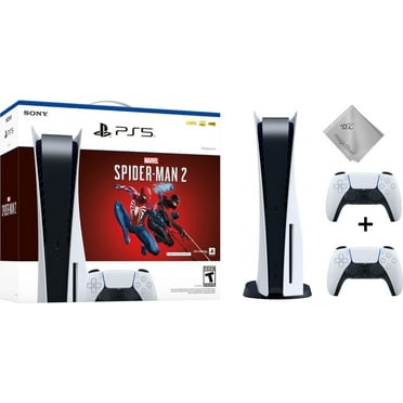 TEC New Sony PlayStation_PS5 Gaming Console (Disc Version) with Marvel’s Spider-Man 2 Bundle Plus One Extra Controller, PlayStation - 5 Video Game Console