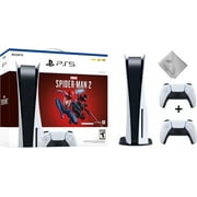 TEC New Sony PlayStation_PS5 Gaming Console (Disc Version) with Marvels Spider-Man 2 Bundle Plus One Extra Controller, PlayStation - 5 Video Game Console