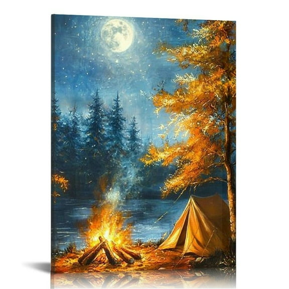 LHONGY Canvas Wall Art, Fiber Optic Wall Decor, Battery Operated Lighted Canvas Print, Light Kitchen 12x16 in