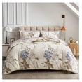 thumbnail image 2 of TiaGOC 7 Piece Bed in a Bag Queen, Flower Botanical Smooth Soft Microfiber Floral Comforter Set for All Season (1 Comforter, 2 Pillow Shams, 1 Flat Sheet, 1 Fitted Sheet, 2 Pillowcases), 2 of 7