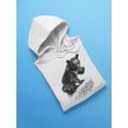 thumbnail image 3 of Asian Black Bear Drawing Hoodie Women -Image by Shutterstock, Female Medium, 3 of 4