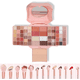 thumbnail image 1 of Kit de combinación de paletas de maquillaje profesionales, que incluye paletas de sombras de ojos profesionales Xtellar rosa, 1 of 3
