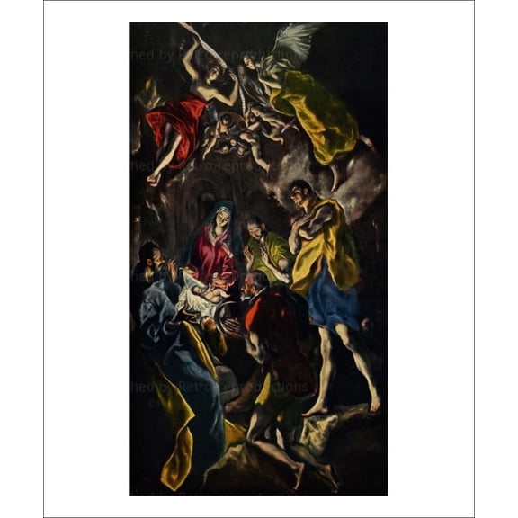 Adoration of Jesus, El Greco