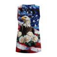 thumbnail image 5 of FUIALDOLG Women's American Flag with Eagle Tank Tops 4th Of July Patriotic Flag T-shirt Lady Sleeveless V Neck Tshirt Flowy Tunic Tops Loose Fit Athletic Tee Dressy Independence Day Party Costume,S, 5 of 7