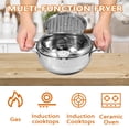 thumbnail image 3 of SUTENGDA Deep Fryer Pot with Strainer Basket and Thermometer Stainless Steel Deep Frying Pot with Handle 3 Sizes Oil Mini Fryer Dishwasher Safe Deep Frying Oil Container for Frying Fish S, 3 of 10