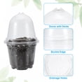 thumbnail image 3 of Uxcell Nursery Pots with Humidity Dome, 15 Sets 3.5/4/5 Inch Plant Starting Pots with Drainage Holes, Transparent, 3 of 5