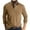 Khaki, variant on WREESH Mens Slim Fit Henley Shirts Workout Shirt Color Block Long Sleeve Pullover Causal Button T Shirt With Pocket Khaki
