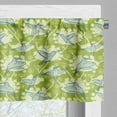 thumbnail image 5 of Ambesonne Hummingbirds Valance & Curtain, Garden Hummingbird, 55"x36", Lime Green Blue Cream, 5 of 6