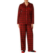 Women's and Women's Plus 3 Piece Giftable Notch Collar Pajama Set (size s-3x)