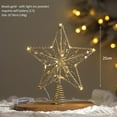thumbnail image 3 of 1 Pcs Christmas Tree Top Decoration Lighting Props Christmas Star New Tree Top Star With Lights Five-Pointed Star Decorations, 3 of 8