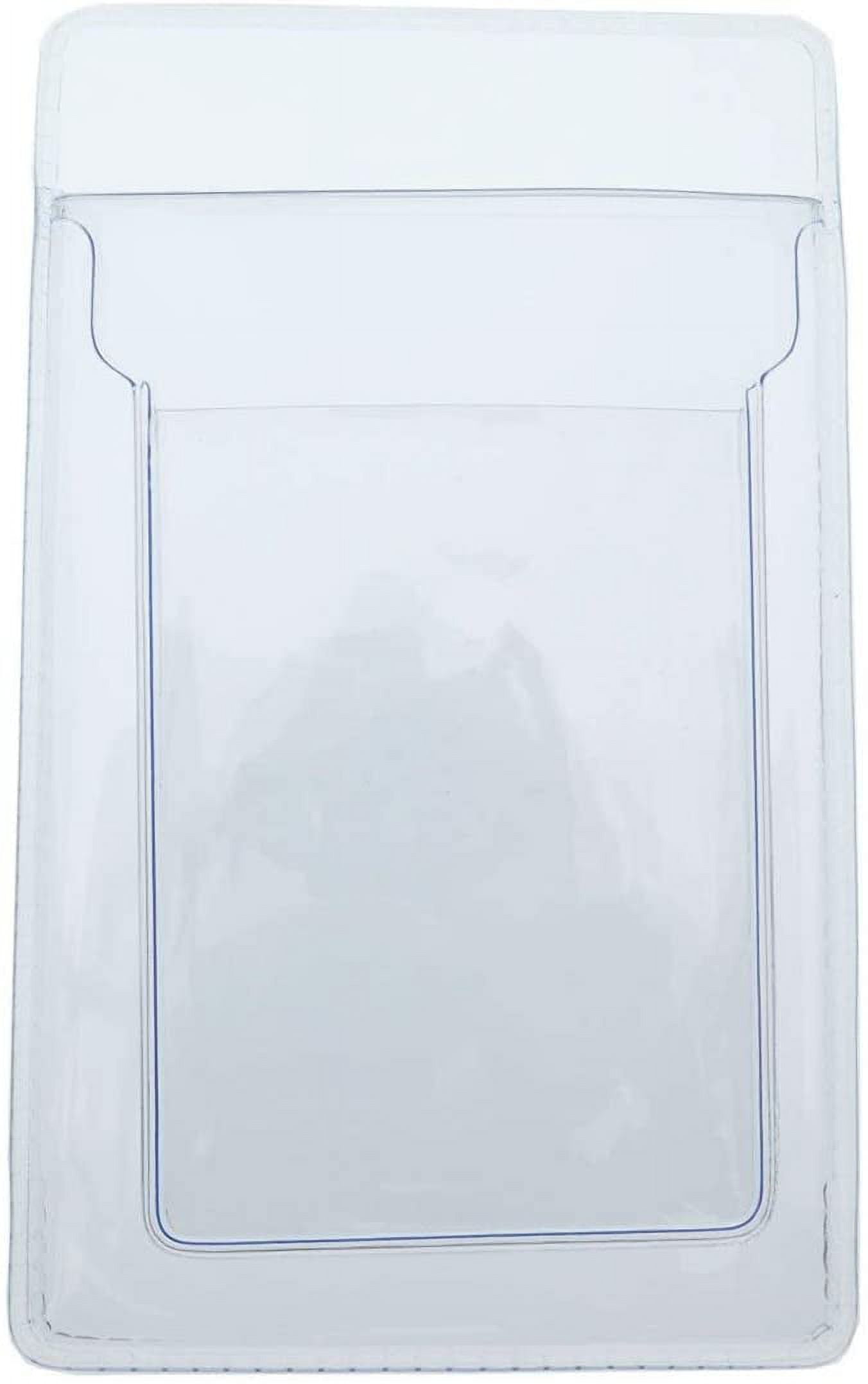 Bulk 50 Pack - Heavy Duty Pocket Protector with Vertical ID Badge Holder - Clear Plastic Shirt/Lab Coat Pocket Pouch Organizer for Pens, Pencils, Small Tools, Name Tags and More by Specialist ID