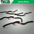 thumbnail image 3 of Thor Outdoor 9 Pc Squirmy Wormy Set, Red-White-Black Size #12 - Barbless Wet Worm Fly Fishing Flies for Trout, Panfish, Bass, 3 of 7