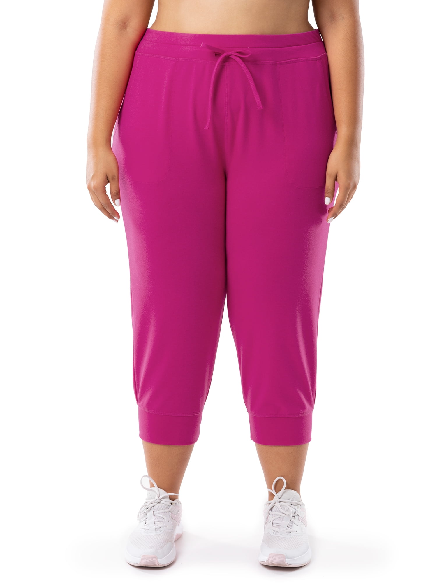 Athletic Works Women's Plus Size French Terry Capri Jogger