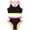 A61-Black, variant on Girls Swimsuit Bikini Set Solid Color V-Neck Two Piece Bathing Suit with Adjustable Straps(Black,9-10 Years)
