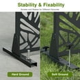 thumbnail image 7 of 72"x47" Outdoor Privacy Screen with Stand Metal Balcony Decorative Screen,Black, 7 of 7